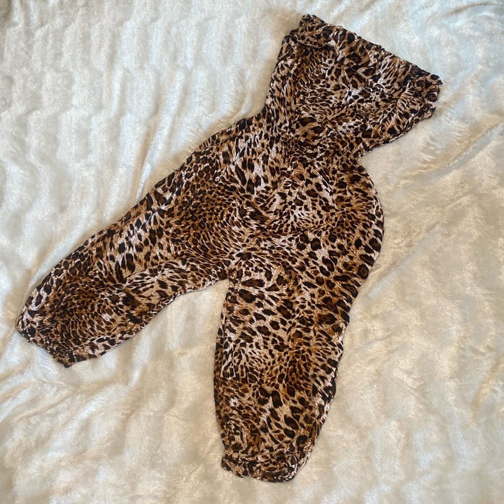 Sexy Cheetah summer jumpsuit romper overall one piece dressy
